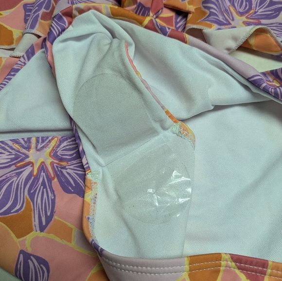 2/$25-Bikini-Flourescent Floral Print Highrise Bottoms & Tie Front Ruffled Tank - Picture 7 of 10